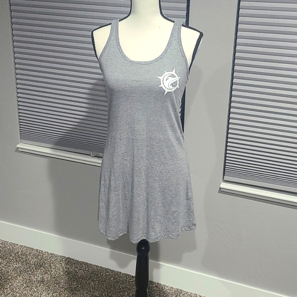 Next Level, Tee-shirt tank dress, Gray, XS